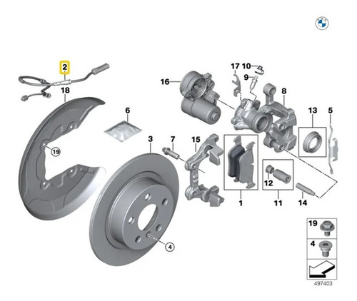 Sensor De Freno Trasero Mini Cooper Countryman F60 One D B37 Foto 2