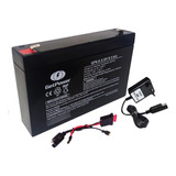 Kit Bateria 6v 8,5ah + Carregador + Chicote - Moto Elétrica