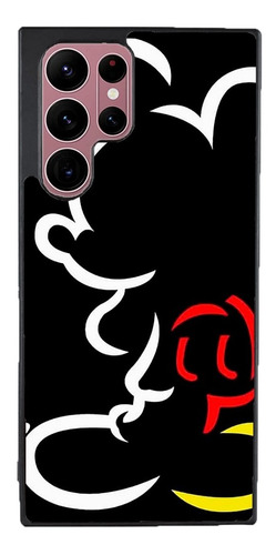 Funda Para Galaxy Mickey Mouse Fondo Negro Silueta Colores