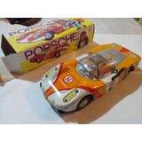 Auto Chapa Saxo Porsche En Caja Juguete Antiguo Naranja