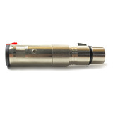 Adaptador Canon Xlr Fêmea X Jack P10 Fêmea Emenda Conector