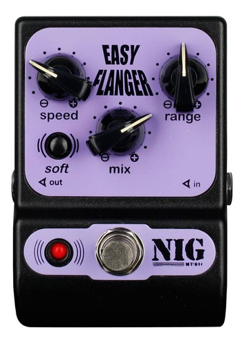 Pedal Nig Easy Flanger - Velocidade E Amplitude Ajustáveis