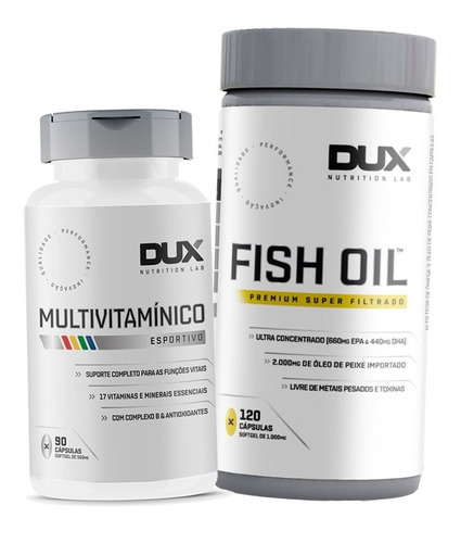 Kit Vitalidade - Omega 3 + Multivitamínico - Dux Nutrition