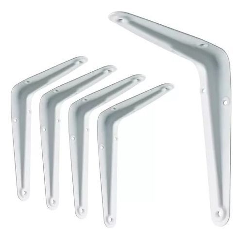 Pack 12 Soporte Escuadra Metal Para Repisa Estante 10''x12''