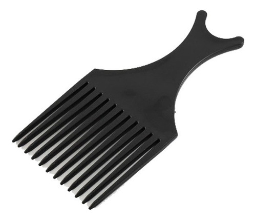 Pente Garfo Black Power Para Cabelo Afro E Cacheado Cor Preto