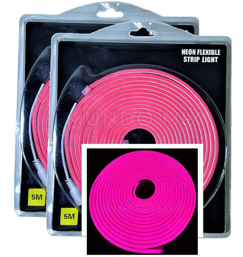 10mts Mangueira Neon Led Flex 6x12 Corte2,5cm 12v Rosa Pink