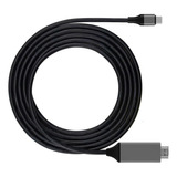 Usb 3.1 Tipo C Cable 4k Cable Hdtv Pantalla Monitor Negro