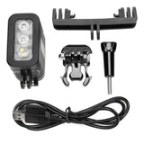 Mini Subacuático Buceo Luz Relleno Led Clip Para Gopro He