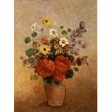 Lienzo Tela Odilon Redon Flores En El Jarrón  70x94cm