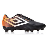 Chuteira Masculina Campo Warskin Umbro Cor Preto/laranja/branco Tamanho 43