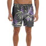 Short De Baño Hombre Rusty Pacific Bs Gris O