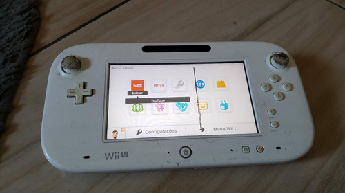 Wiiu Game Pad  Branco Ligando Mas Com Defeito Leia Em Obs.