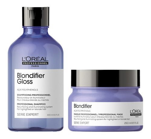 Baño De Crema Loreal Blondifier 250ml + Shampoo Gloss Rubios