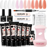 Morovan Kit De Iniciacion De Unas De Poligel: Kit De Gel De