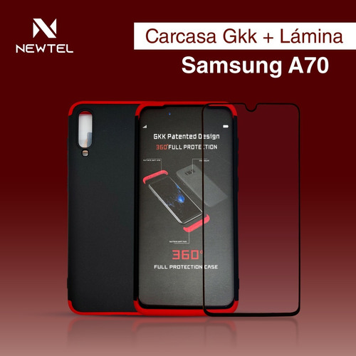 Carcasa Gkk Para Samsung A70 + Lamina De Vidrio Completo