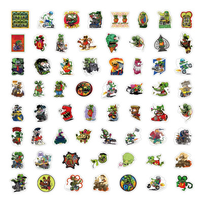 60 Pegatinas De Rat Fink Horror Graffiti Para Taza De Agua Y