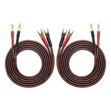 Cable De Bocina Hifi Ofc Con Conector De Pala A Bocina De