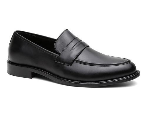 Sapato Masculino Brogue Em Couro Preto