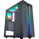 Gabinete Gamer Kmex Top Led Frontal Lateral Acrilico