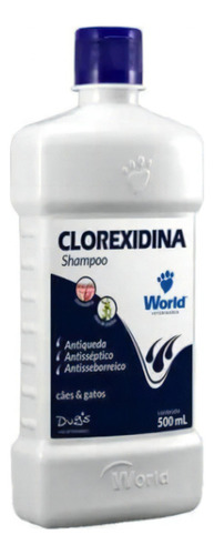 Shampoo Clorexidina Dugs Cães Seborreia Anti Queda 500ml