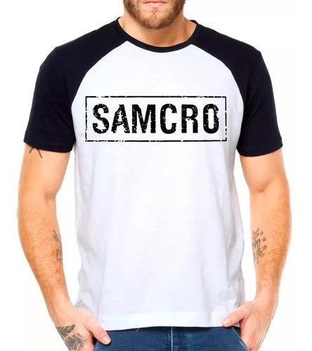 Camiseta Raglan Samcro Sons Of Anarchy Masc