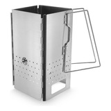 Arrancador De Carbón Plegable Bbq Acero Inox. Chimenea Parri