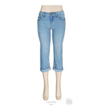 Jeans Capri Dama So Stretch Nuevo Talla 1 Azul Cielo Import