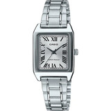 Reloj Casio Ltpv007 Mujer Acero Inoxidable Números Romanos Fondo Plateado Ltp-v007d-7b