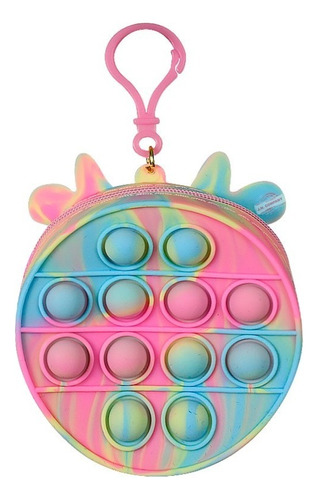 Monedero Fidget Toy Pop It Juguete Burbuja Anti Estres 1021 Color Vaca Multicolor 1