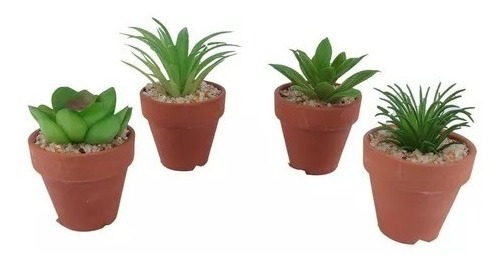 Mini Vaso Decorativo Vasinho  Barro Planta  Artificial 10cm