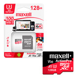 Tarjeta De Memoria Microsd 128gb Maxell + Adaptador 100mb/s