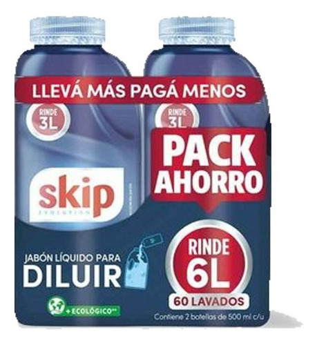 Skip Para Diluir 500ml Pack X2 10% Dto