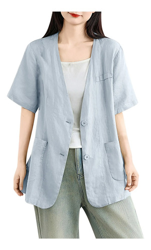 Abrigo N Para Mujer, Camisa Literaria Floral Con Cuello En V