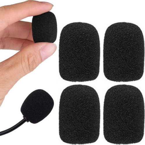 Kit 4 Espumas Microfone Bocal Lapela Headset Protetora Ruído