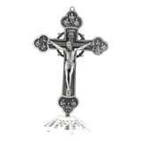 Cruz De Crucifixo De Pé Antigo, Decoração De Mesa De Lata