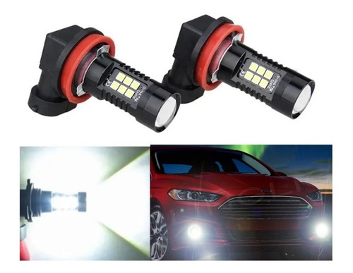 Par Focos Led Ford Fusion 2013 Al 2016 Con Mini Lupa 6200k