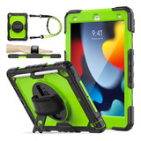 Funda Protectora Cuerpo Completo Verde-negro Para iPad 9 Gen
