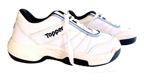 Zapatillas Topper Niño/a Escolar Blancas Cuero