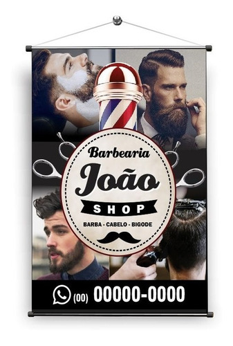 Banner Barbearia Cabelo, Mod.6