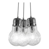 Colgante Bombilla 3 Luces Araña Apto Led E-27 