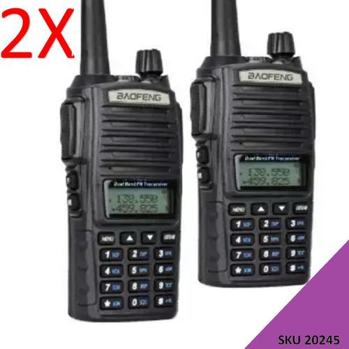 2x Radiotelefono Baofeng Uv-82 Radio De Dos Vias E/g W01