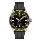 Reloj Tissot Seastar 1000 40mm De Silicona Negra Ss