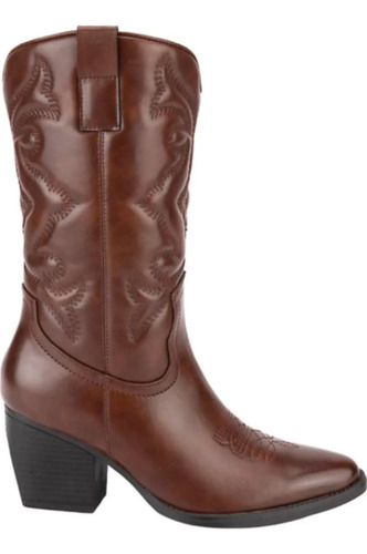 Botas Vaqueras/texanas Tubo Bordado 1224159 Dama