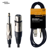 Cable Xlr (canon) Plug - 6 Metros - Microfono - Simisol