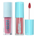 Kit 2 Boca Rosa Batom + Gloss Hidratação E Durabilidade