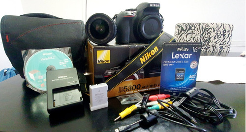 Camara Nikon D-5300 + Lente + Bolso + Memoria 16gb + Accesor