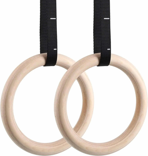 Anillos Gimnasticos De Madera Para Entrenamiento De Fuerza