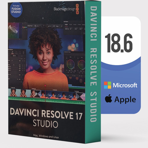 Programa Davinci Resolve Studio Versión 18.6.5 (mac O Pc)