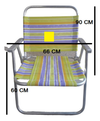 Cadeira De Praia Conforto Oversize 140kg Nylon Ronchetti