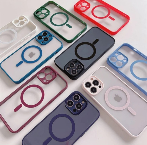 Funda Para iPhone 15/pro/pro Max Magsafe Cubre Camara Color